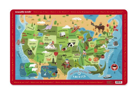 Kids Placemat - USA MAP