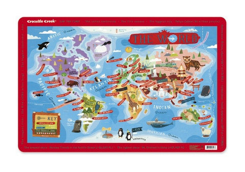 Kids Placemat - World Cities Map